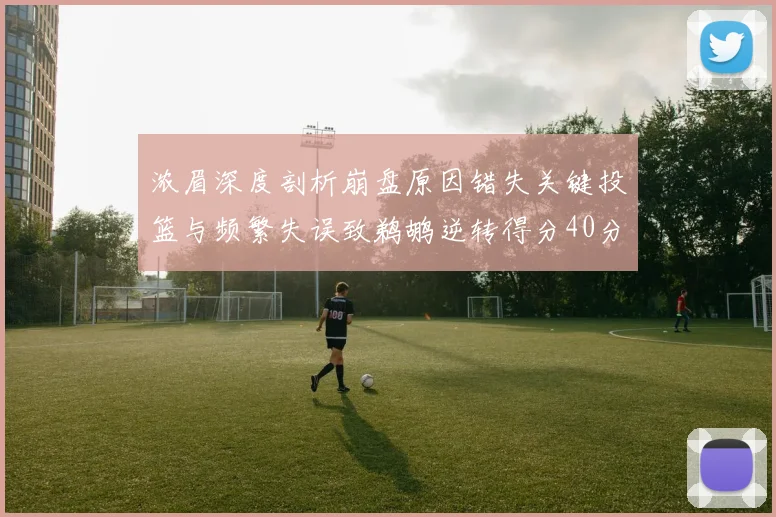浓眉深度剖析崩盘原因错失关键投篮与频繁失误致鹈鹕逆转得分40分